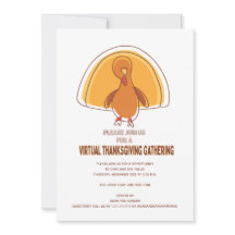 Moderna y sencilla Turquía virtual Acción de Graci