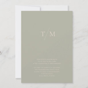 Invitación Moderna y simple Boda de combinación de sabios y c