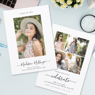 Invitación Moderna y simple caligrafía fotográfica 5 de fácil