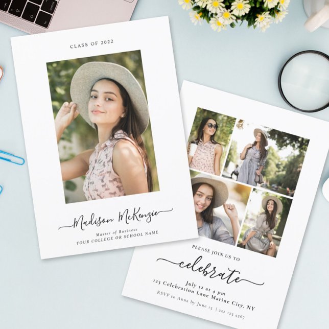 Invitación Moderna y simple caligrafía fotográfica 5 de fácil (Subido por el creador)