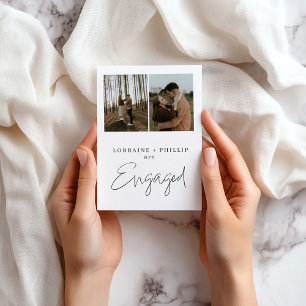 Invitación moderna y simple de dos fotos para el c