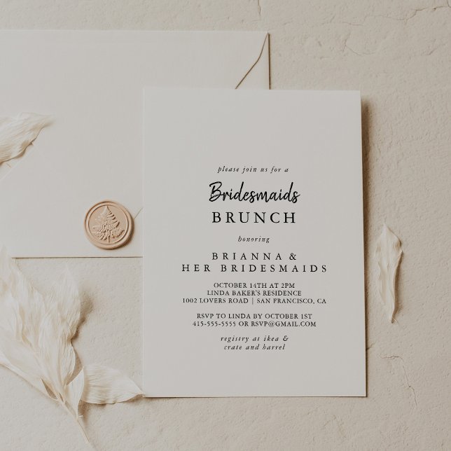 Invitación Modernas Bridesmaids Brunch Shower (Subido por el creador)