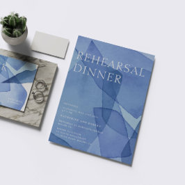 Invitación Modernas formas de acuarela Ensayo de cena