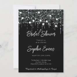 Invitación Modernas luces colgantes en blanco y negro ducha d