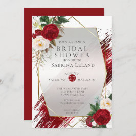 Invitación Modernas poetas escarlata y pinta de cartón de Cri