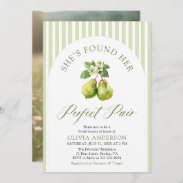Invitación Modernas rayas verdes Perfecto Pareja Ducha Bridal