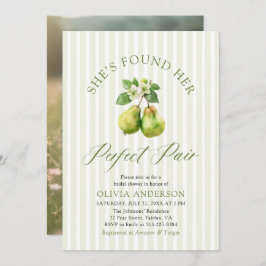 Invitación Modernas rayas verdes Perfecto Pareja Ducha Bridal