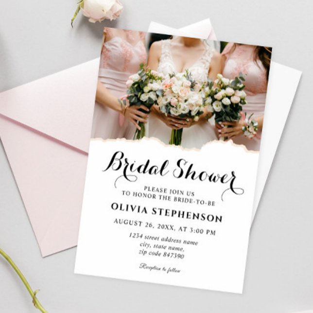 Invitación Modernas y elegantes damas de honor duchas de novi (Subido por el creador)