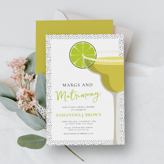 Invitación Modernas y elegantes Margs y ducha de novias de Ma (Subido por el creador)
