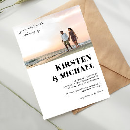 Invitación Moderne Foto Hochzeitskarte Einladung