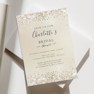 Invitación Moderne Purpurina Gold (Imitat) Bridal Shower
