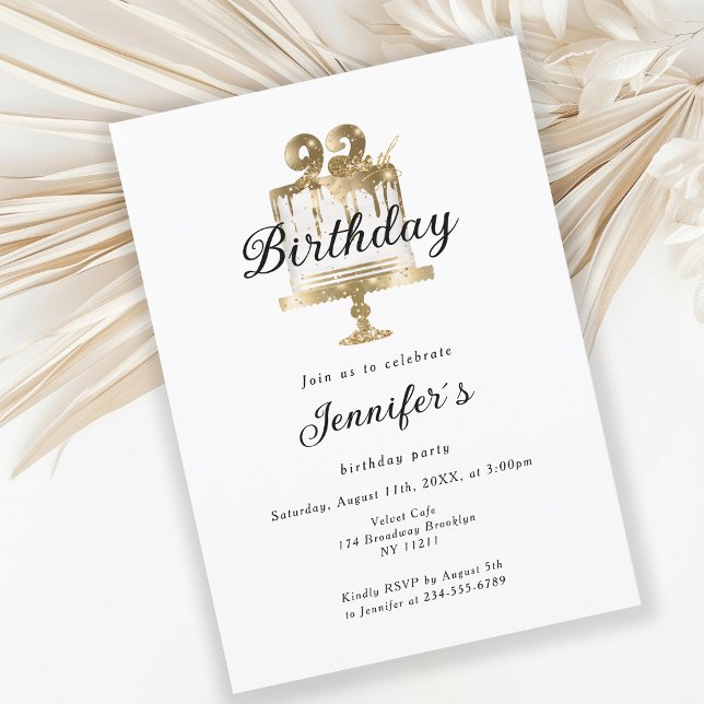 Invitación Modernes, elegantes 92. Einladung zum Geburtstag (Subido por el creador)