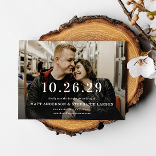 Invitación Moderniza la Foto de Fecha de tu Boda Save The Dat