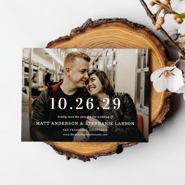 Invitación Moderniza la Foto de Fecha de tu Boda Save The Dat (Subido por el creador)