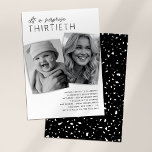 Invitación Moderno 2 foto sorpresa 30 cumpleaños Fiesta<br><div class="desc">Celebra tres décadas de tu vida con nuestras clásicas invitaciones de cumpleaños número 30. Muestre a los huéspedes su viaje con una foto de "ahora y después", y manténgalos al tanto con detalles de fiesta elegantes. Además, un sorpresivo patrón de terrazo al revés garantiza que tus invitaciones sean tan únicas...</div>