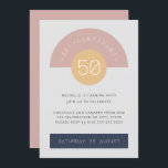 Invitación Moderno 50 de Mid Century y Fabuloso Geo Rosa 50<br><div class="desc">Puede ser totalmente personalizado para satisfacer sus necesidades. © Gorjo Designs. Hecho para ti a través de la plataforma Zazzle. // ¿Necesita ayuda para personalizar su diseño? ¿Tienes otras ideas? Siéntase libre de contactarme (Zoe) directamente.</div>