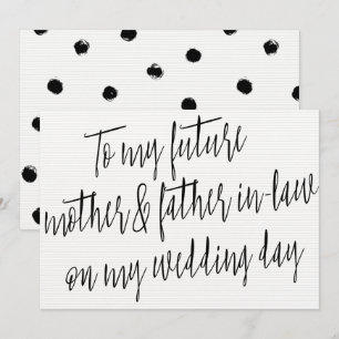 Invitación Moderno "A mis futuros suegros"