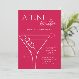 Invitación Moderno A Tini un poco más viejo Red 40 Fiesta de