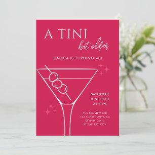Invitación Moderno A Tini un poco más viejo Red 40 Fiesta de 