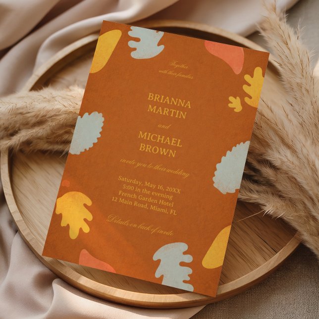 Invitación Moderno Abstracto Otoño Colorido (Subido por el creador)