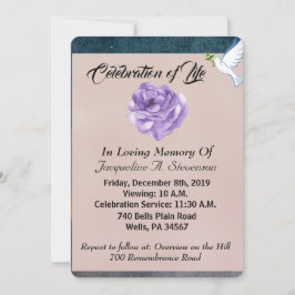 Invitación Moderno añade tu foto a la celebración de la vida