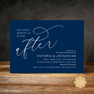 Invitación Moderno Antes Feliz Después De La Cena De Ensayos