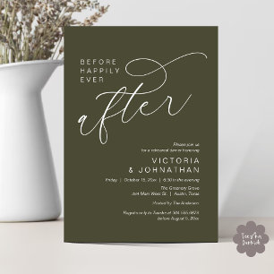 Invitación Moderno Antes Feliz Después De La Cena De Ensayos
