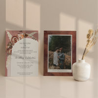 Moderno Arch BOHO Acuarela Floral Pampas Grasa