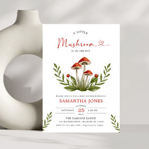 Invitación Moderno Arch Little Mushroom Baby Shower