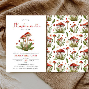 Invitación Moderno Arch Little Mushroom Baby Shower