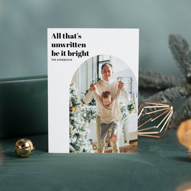 Invitación Moderno Arco Mínimo de Fotos Felices Fiestas (Subido por el creador)