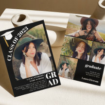 Moderno arco negro 5 fotos graduación