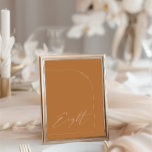 Invitación Moderno Arco Terracota Tabla Ocho Número de Tabla<br><div class="desc">Diseñado para coordinar con para la colección de invitaciones a bodas "Arches Minimalistas". Para cambiar detalles, haga clic en "Detalles". Para mover el texto o cambiar el tamaño, la fuente o el color, haga clic en "Editar usando la herramienta de diseño". Vea el enlace de la colección en esta página...</div>