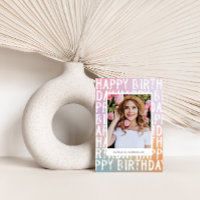 Moderno arcoiris pastel aura elegante foto invitad