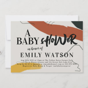 Invitación Moderno Art Boy o Chica Resumen Baby Shower