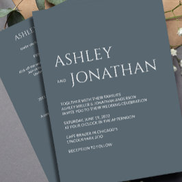 Invitación Moderno, audaz y Minimalista Boda todo en uno