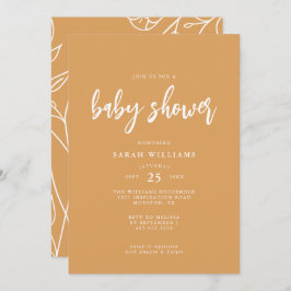 Invitación Moderno Baby Shower minimalista elegante |