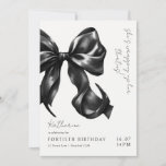 Invitación Moderno Black & White Bow 40 cumpleaños<br><div class="desc">Invitación de cumpleaños 40 a Black & White Bow Modern</div>