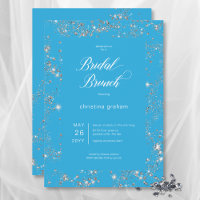 Moderno Blue Glam Diamond Frame Bridal Brunch