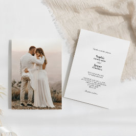 Invitación Moderno Boda clásico de fotografía simple