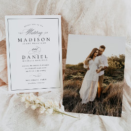 Invitación Moderno Boda clásico de guiones elegantes