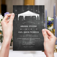 Moderno Boda con techo de noche simple