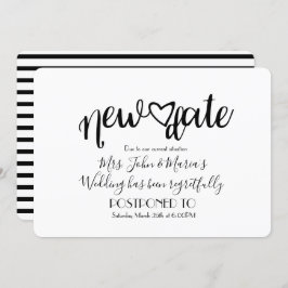 Invitación Moderno Boda de cancelación de la nueva fecha de p