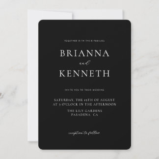 Invitación Moderno Boda de esquina Minimalista de redondeo ne