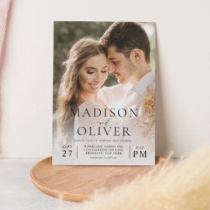 Invitación Moderno Boda de fotografía clásico-2