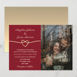 Invitación Moderno Boda de fotografía elegante