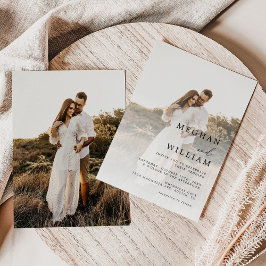Invitación Moderno Boda de fotografía elegante