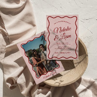 Moderno Boda de fotografía retro funky y colorida