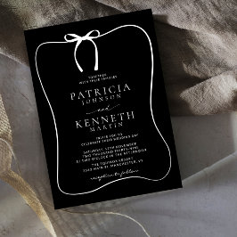 Invitación Moderno Boda de marco de arco de arte de línea bla