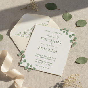 Invitación Moderno Boda de marco geométrico de oro Minimalist